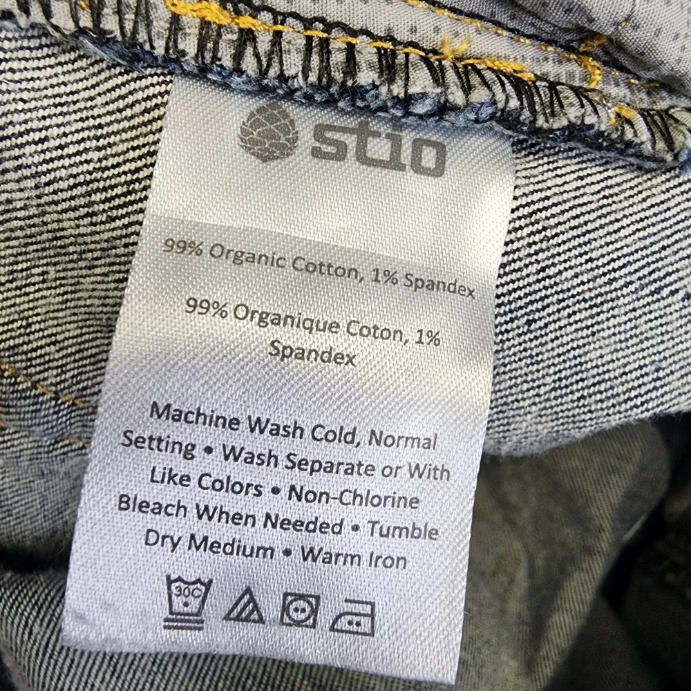 Stio Rivet Jeans Mens 30R 30x32 Straight Leg Organic Blue Cotton Stretch Denim